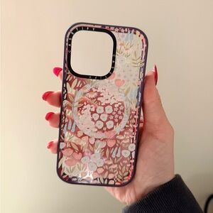 Casetify Botanical iPhone 14 Pro Case - Pink and Green
